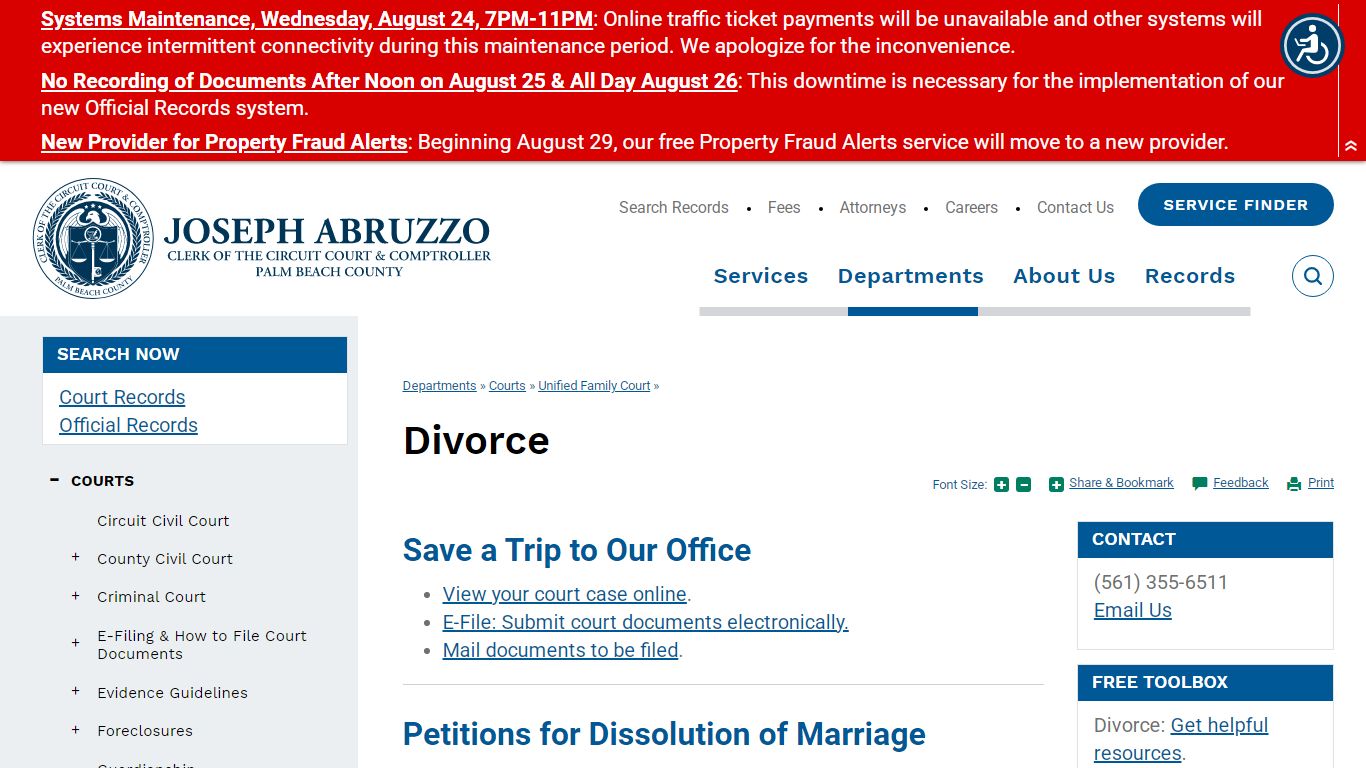 Divorce | Clerk of the Circuit Court & Comptroller, Palm Beach County